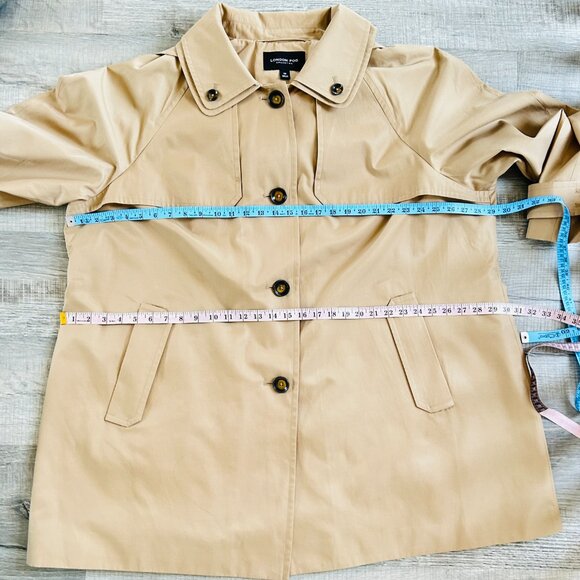 London Fog detachable hooded trench coat/raincoat (size 3X) - Picture 9 of 15
